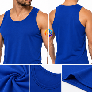 Comodidad de algodón premium con costuras impecables en la camiseta sin mangas para hombre, con frescura y comodidad para el uso en fines de semana y para las caminatas diarias de verano. - Product Image 5