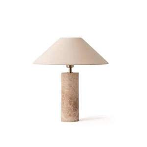 Lámpara de Mesa LED de Estilo Wabi-Sabi de Mármol Blanco, Diseño Vintage Retro, con Interruptor de Botón, para Decoración de Sala de Estar y Dormitorio - Product Image 5