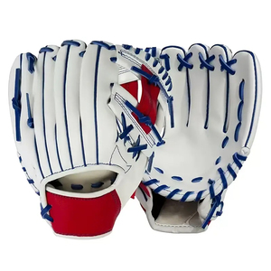Custom OEM Leather Baseball Gloves <b>White</b> Red Blue Training Infield Outfield Pitcher Catchers Softball Mitt Equipment - Product Image 1
