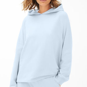 Hoodies pour femmes de haute qualité à manches longues et épaules tombantes, vente en gros, étiquette privée, hoodies oversize pour femmes à faible MOQ - Product Image 1