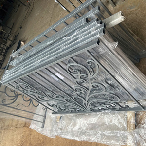 ราวระเบียงเหล็กดัดทันสมัย ราวบันไดเหล็กตกแต่งสำหรับวิลล่าหรูหรา - Product Image 3