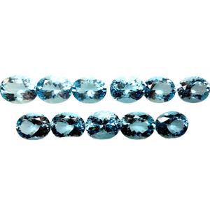 Qualité d'exportation 100% Aigue-marine naturelle à facettes de forme ovale Bijoux faits à la main Pierres précieuses disponibles dans toutes les tailles à des prix de gros OEM - Product Image 3