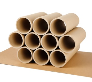 Tubos de Cartón Kraft Marrón para Embalaje Exprés, Tubo de Papel para Rollo Textil, VINAGREEN PACK - Product Image 2