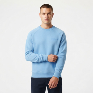 Sweat-shirt homme de luxe sur mesure, haute qualité, col rond côtelé, poids lourd, coupe classique. - Product Image 2