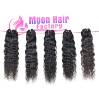 Rambut India 100% Alami Keriting, Bundel Rambut Manusia Virgin Remy, Ekstensi Rambut Tenun, Tekstur Lembut dan Mengembang, Double Weft, Tebal