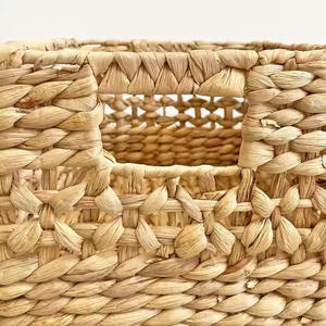 <b>Rectangular</b> <b>storage</b> <b>basket</b> for wardrobes and cabinets, woven from natural rattan, suitable for use in bedrooms and hotels. - Product Image 5