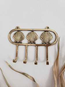 Brass Finish Flower <b>Wall</b> Hook Metal <b>Coat</b> <b>Rack</b> Floral Towel Hanger Entryway Bathroom Organizer - Product Image 6