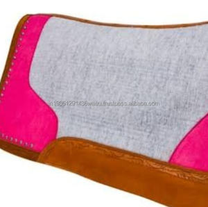 Vente chaude Nouvelle-Zélande Feutre De Laine Western Tapis De Selle Premium En Cuir Marron Patch Conception Doublure Polaire Durable Équitation - Product Image 2