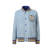 Blouson Bomber en Jean Personnalisé Sigma Gamma Rho – Veste Décontractée Streetwear avec Poignets et Ourlet Côtelés OEM ODM