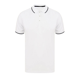 Camisa Polo de Algodón de Manga Corta, Corte Regular, Ribete en Contraste, Estilo Casual, Color Sólido, Tejido de Punto Piqué - Product Image 4
