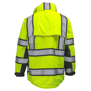 Chaqueta de Seguridad de Poliéster Antiestática y Transpirable de Alta Visibilidad con Protección Contra la Radiación para Trabajos de Jardinería, Diseño Reflectante y Cuello Alto - Product Image 5