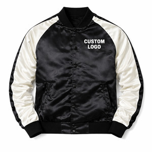 Chaqueta de Satén Premium |   Chaqueta Satinada Estilo Universitario con Logotipo Personalizado Unisex |   Precios de Fábrica de Fabricante Mayorista OEM - Product Image 1