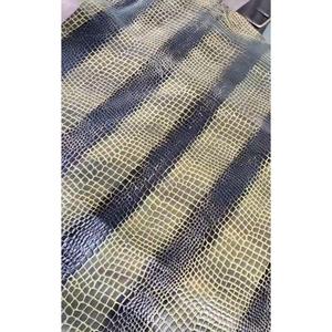 Genuine Buffalo <b>Leather</b> Split Stripes Pattern Vintage Wind Proof Handbag Accessories Embossed Grain Texture Customizable - Product Image 1