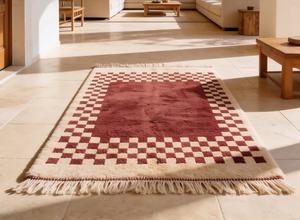 Alfombra Beni Ourain Bereber 100% Lana Anudada a Mano – Alfombra Marroquí Geométrica de Pelo Alto Hecha a Mano, Tamaño Personalizado, Venta al Por Mayor - Product Image 4