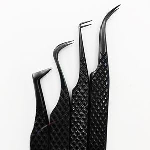 Pinzas para Pestañas RMI con Punta de Fibra de Plasma Negra, Pinzas para Volumen de Pestañas, Pinzas de 90 Grados para Extensión de Pestañas - Product Image 4