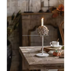 Linterna desgastada Vintage, decoración creativa hecha a mano de Metal blanco para Hotel, boda, Navidad, Pascua, cena con velas - Product Image 3