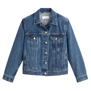 Veste en jean pour femme grande taille 100% coton, de haute qualité, respirante, décontractée, vêtements d'extérieur pour l'hiver, logo personnalisé - Product Image 2
