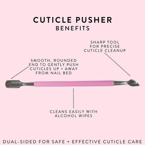 Outil de nettoyage des ongles en acier inoxydable de haute qualité, couleur personnalisable, professionnel, double extrémité, grattoir à cuticules, poussoir à gel pour cuticules - Product Image 3