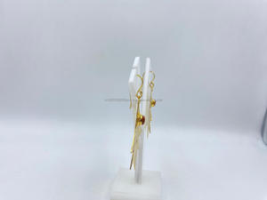 Exquisite 1 Micron Gold Plated 925 <b>Sterling</b> <b>Silver</b> <b>Earrings</b> <b>Pearl</b> Best Price for Every Occasion-Parties Gifts Including Weddings - Product Image 2