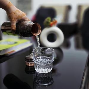 Bouchons de bouteille d'eau en cuivre pur martelé, écologiques, noirs, de style antique, gravés, au design classique, avec motif diamant, d'inspiration ayurvédique - Product Image 3