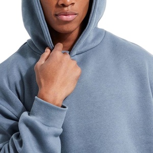 Sudadera con capucha de gran tamaño recortada lavada con ácido de peso pesado, jersey liso de alta calidad, sudaderas holgadas de algodón con hombros caídos para hombres 2026 - Product Image 6