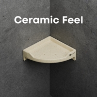 Étagère d'angle de douche murale en acier inoxydable Terrazzo de qualité supérieure avec porte-savon auto-drainant et plateau de rangement pour salle de bain