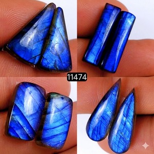 Ornements suspendus en cristal de labradorite brute étincelante de haute qualité, formes mixtes, diamantées, bleues, pour la guérison et la décoration, vente en gros - Product Image 1