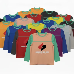 T-shirt de sport pour homme en maille, manches longues, écologique, anti-plis, anti-humidité, respirant, personnalisable OEM - Product Image 3