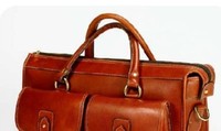 Nuevo Bolso de Mano Unisex de Cuero Genuino Impermeable para Portátil, Viajes y Negocios, con Cierre de Cremallera y Logotipo Personalizado en Color