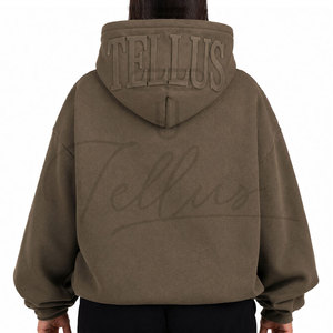 Sweat-shirts surdimensionnés personnalisés avec logo pour femmes, style streetwear de haute qualité, couleur unie, confortables et décontractés - Product Image 2