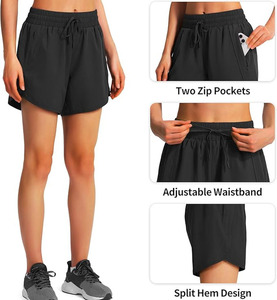 กางเกงขาสั้นลำลองผู้ชายสำหรับฤดูร้อน ผ้าเทอร์รี่ แห้งเร็ว กันยับ ปักลายชายผ่า เอวยางยืดสูง ระบายอากาศได้ดี ทรงหลวม - Product Image 5