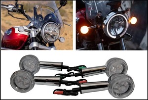 Intermitentes LED Cromados Delanteros y Traseros de la Mejor Calidad para Super Meteor 650, Shotgun 650, Hunter, Accesorios para Motocicletas Disponibles para la Venta - Product Image 6