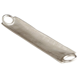 Plateau de service rectangulaire en aluminium fait main avec poignées en anneau, plateau décoratif plaqué argent de luxe pour la restauration hôtelière et la maison - Product Image 2