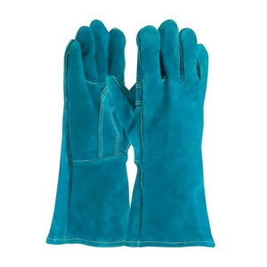 Guantes de Soldadura de Cuero Vacuno Reforzado, Certificados CE, Libres de Látex, 40 cm de Largo, Resistentes al Calor y a los Cortes - Product Image 3
