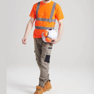 Nouveaux ensembles de t-shirts à manches courtes et shorts pour hommes, décontractés, de haute qualité, 100% coton, respirants, résistants aux coupures, sécurité - Product Image 2