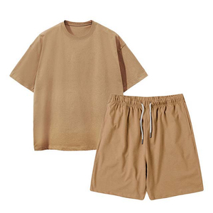 Conjunto de Ropa de Verano para Hombre, Personalizado, Transpirable, de Algodón, con Parches, Camiseta y Pantalones Cortos, Estilo Deportivo Informal - Product Image 3