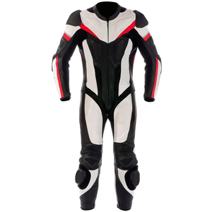 Combinaison de moto pour homme, blanche et noire, en polyester respirant, résistante aux abrasions, combinaison de travail protectrice - Product Image 5
