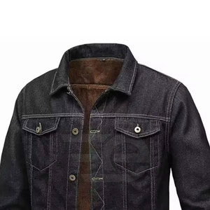 Customized 100% Cotton Winter Mens Jeans Jacket Regular Fit Front Logo Casual Stylish Washed - Product Image 4