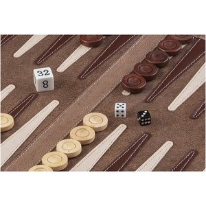 Premium Quality Durable Eco-Friendly PU Leather <b>Backgammon</b> <b>Set</b> with Customized Logo-Luxurious Wedding Gift - Product Image 6
