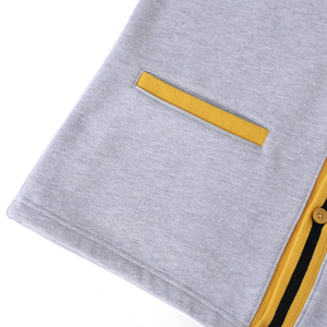 Custom <b>University</b> of Arkansas Pine Bluff Heather Grey Fleece V Neck Cardigan <b>for</b> wholesale buyers with custom embroidery service - Product Image 4
