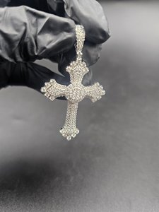 จี้กางเขนมอยส์ซาไนต์ สไตล์แร็ปเปอร์ ประดับเพชรเงินแท้ 925 จี้ฮิปฮอป จี้สัญลักษณ์ทางศาสนา จี้คริสเตียน ของขวัญบาปิสตัม - Product Image 4