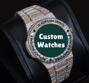 Reloj de Lujo con Diamantes de Moissanita y Esfera Cuadrada para Hombre, Estilo Hip Hop, Disponible para la Venta - Product Image 4