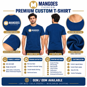 Camiseta Extra Grande para Hombre, 160 GSM, Algodón Jersey, Diseño Personalizado en la Parte Delantera, Corte Holgado, Manga Corta, Ecológica, Transpirable, Urbana - Product Image 6
