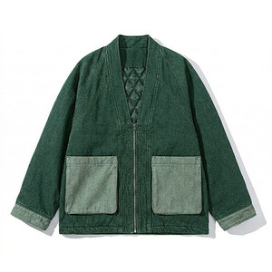 Chaqueta Acolchada Extra Grande Personalizada, Estilo Japonés Retro, con Parches, para Invierno, con Capucha, Gruesa, Transpirable y Resistente al Viento - Product Image 1