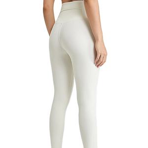 Ensemble de yoga pour femmes respirant et léger, nouvelle arrivée, motif uni, longueur totale, cordon de serrage sur le devant, sans couture, étiquette privée personnalisée - Product Image 3