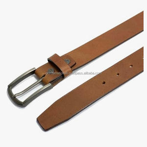 Cinturón casual de cuero de vaca Original de moda clásica para hombre, cinturón vaquero con hebilla de Metal plateado mate elegante y duradero - Product Image 5