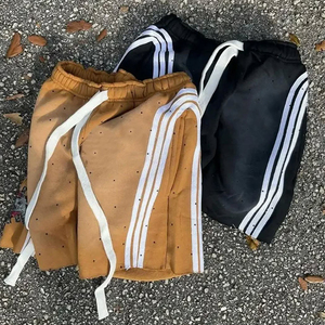 Fabricant de vêtements de rue Logo personnalisé Pantalons de survêtement en éponge française Pantalons pour hommes en coton vieilli Vintage lavage à l'acide Shorts - Product Image 6