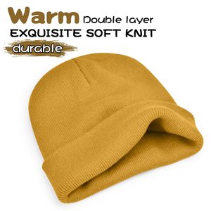 Bonnet tendance personnalisé en acrylique avec broderie, unisexe, tricoté, pour l'hiver, avec logo jacquard, marque privée, style streetwear, en acrylique à revers - Product Image 6