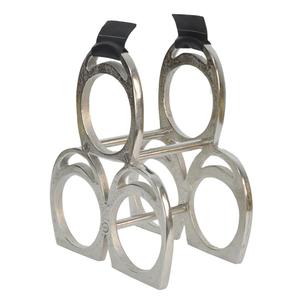 Exhibidores de Vino Hechos a Mano con Acabado Dorado, Soporte para Botellas Estilo Estribo de Caballo, Artículos para Mesa o Encimera - Product Image 6