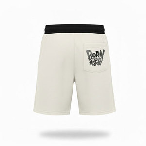 Shorts décontractés vintage en coton 240 GSM, effet délavé, broderie personnalisée, style streetwear rétro pour homme - Product Image 6